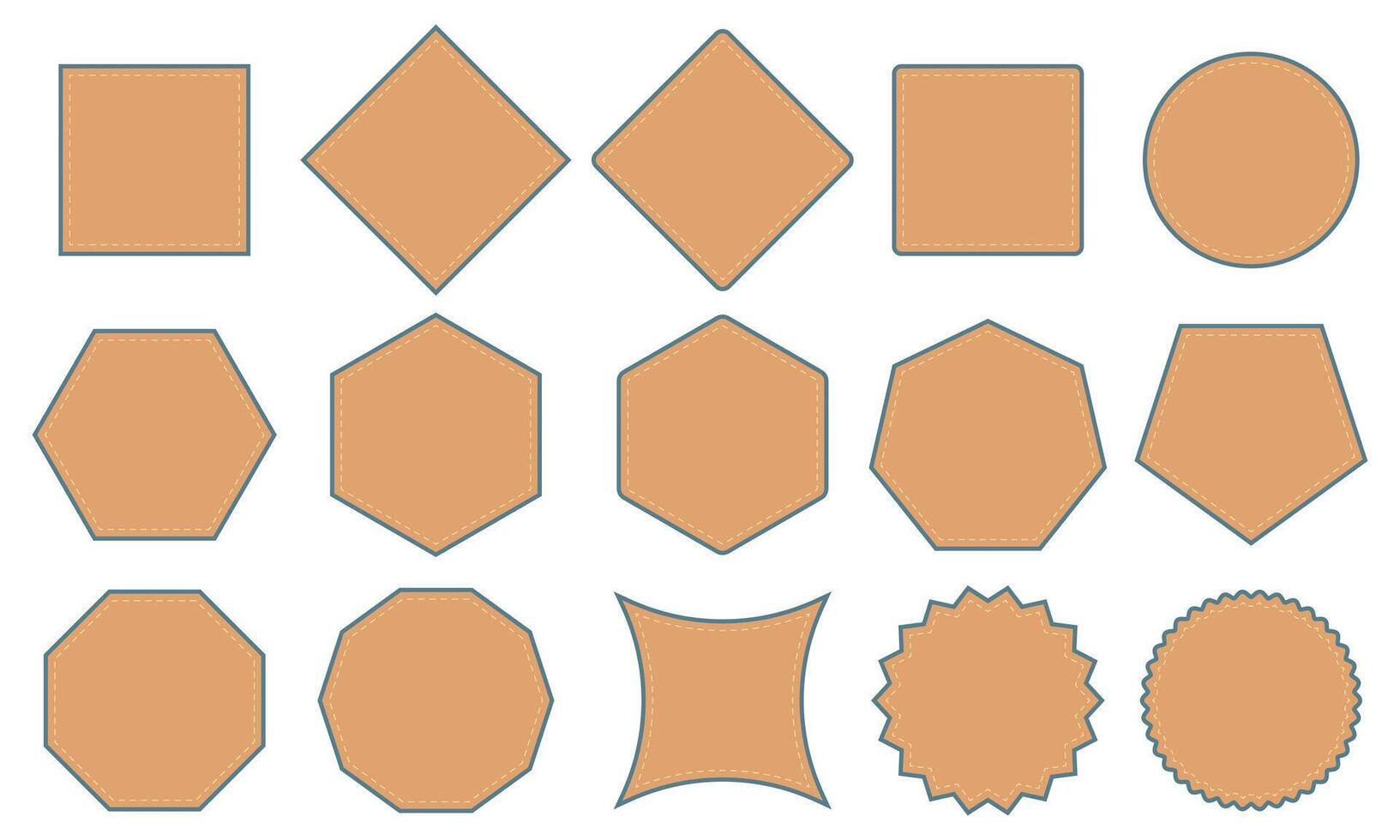Collection of vintage blank label different shape vector
