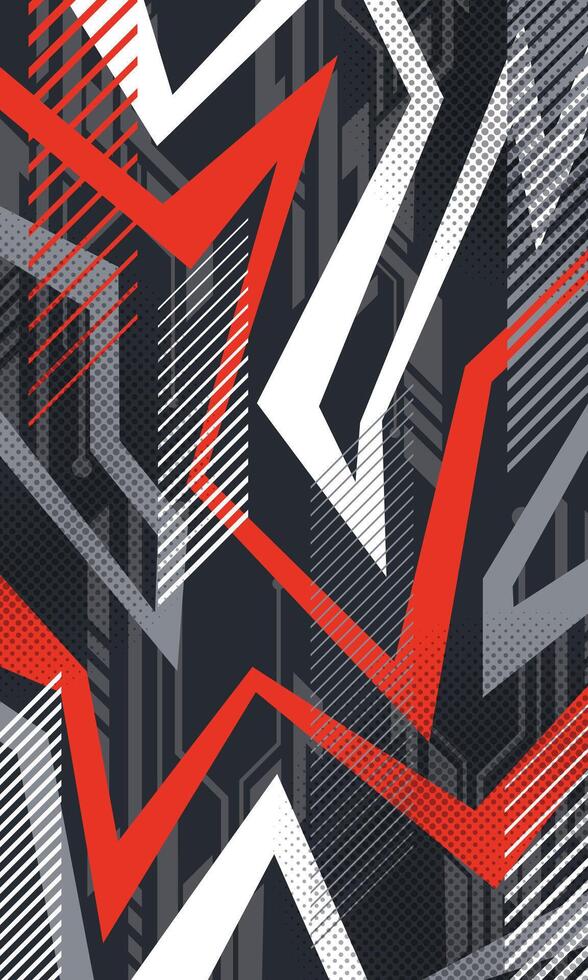 Modern background abstract geometric stripes pattern for sublimation jersey and car wrap stickers vector