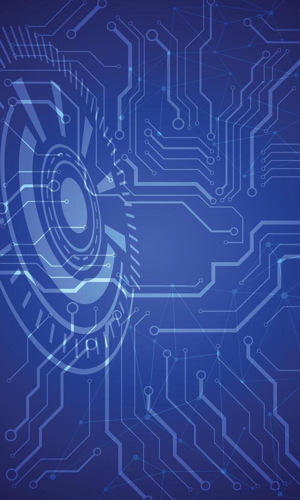 Abstract digital wallpaper futuristic technology blue gradient vector