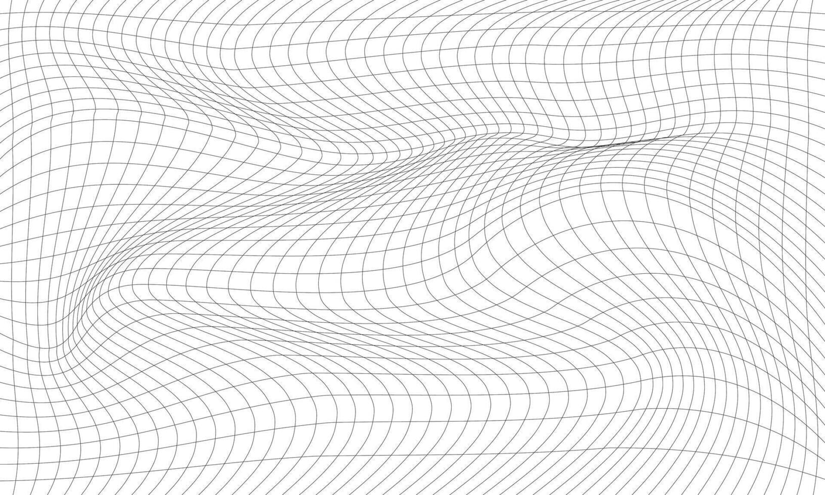 Monochrome background of abstract curved wavy lines vector