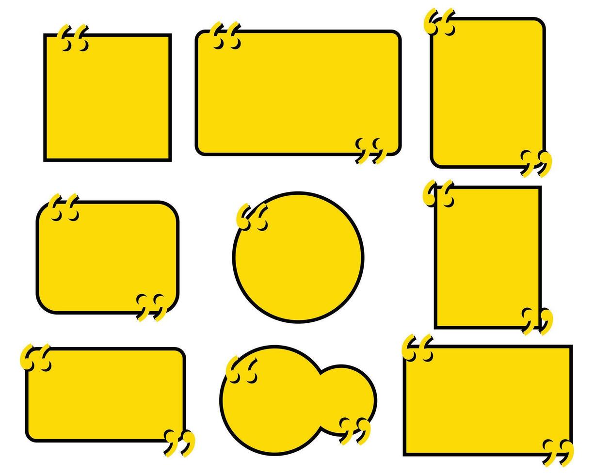 Collection of empty text boxes different shape vector