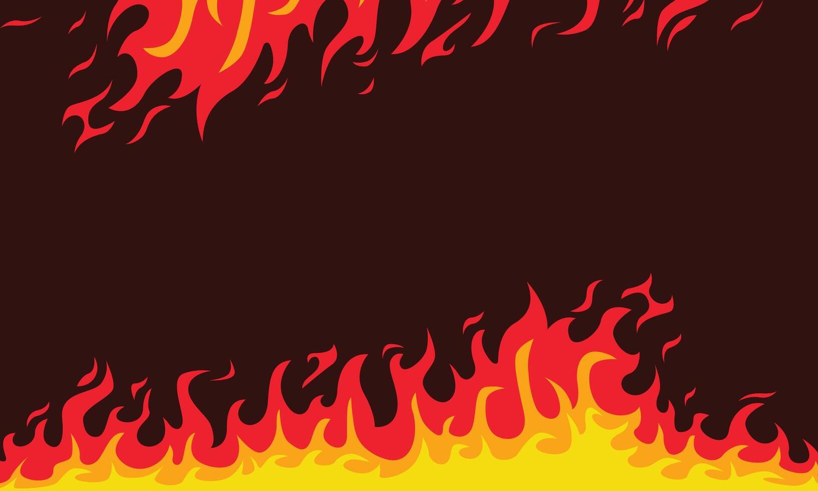 Blank background of cartoon fire flames vector