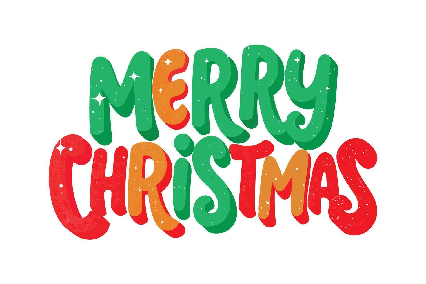 merry christmas typography vector
