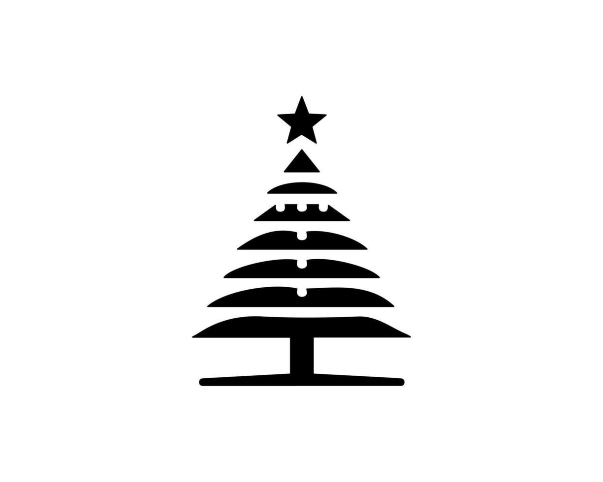 Christmas tree icon vector