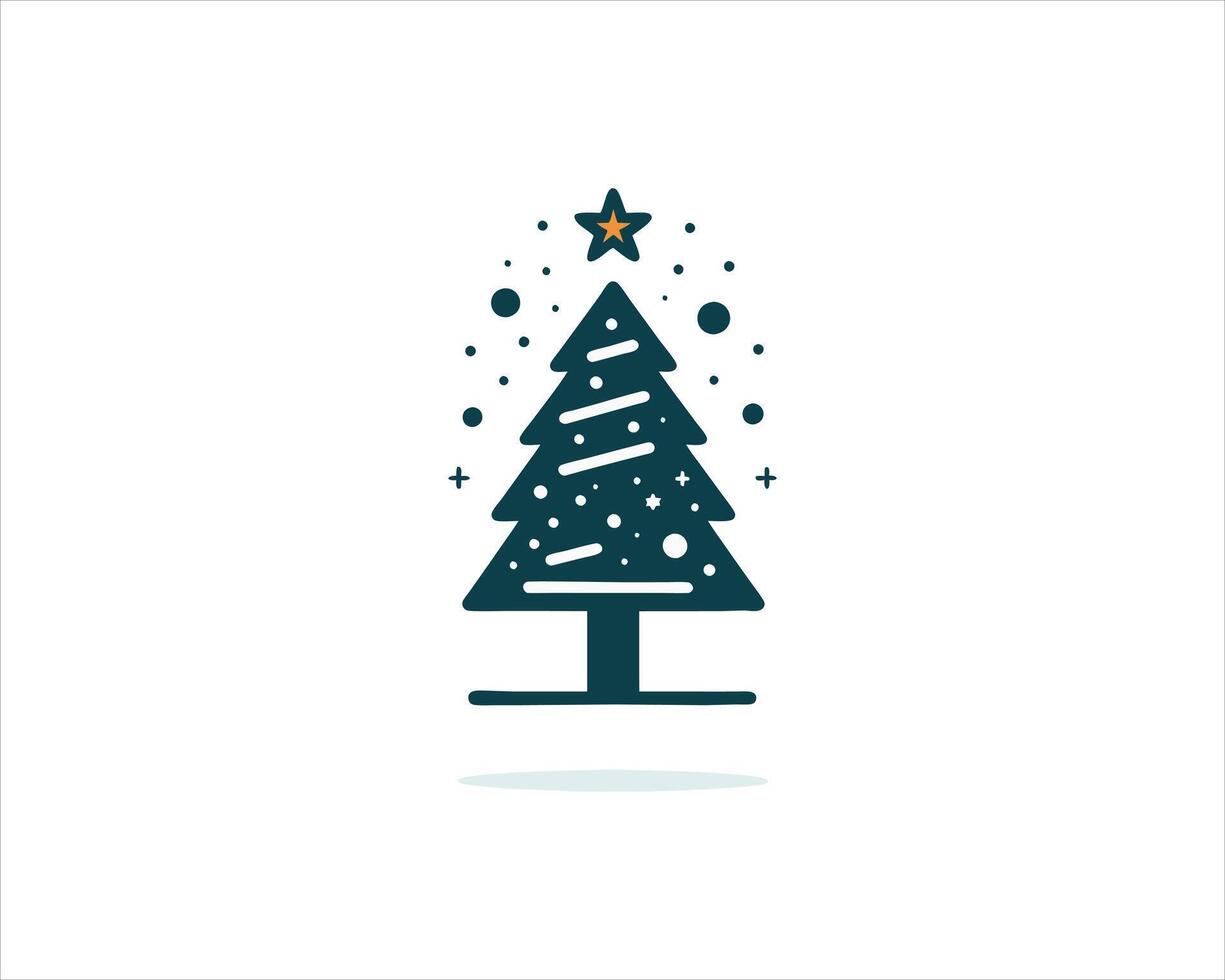 Christmas tree icon vector