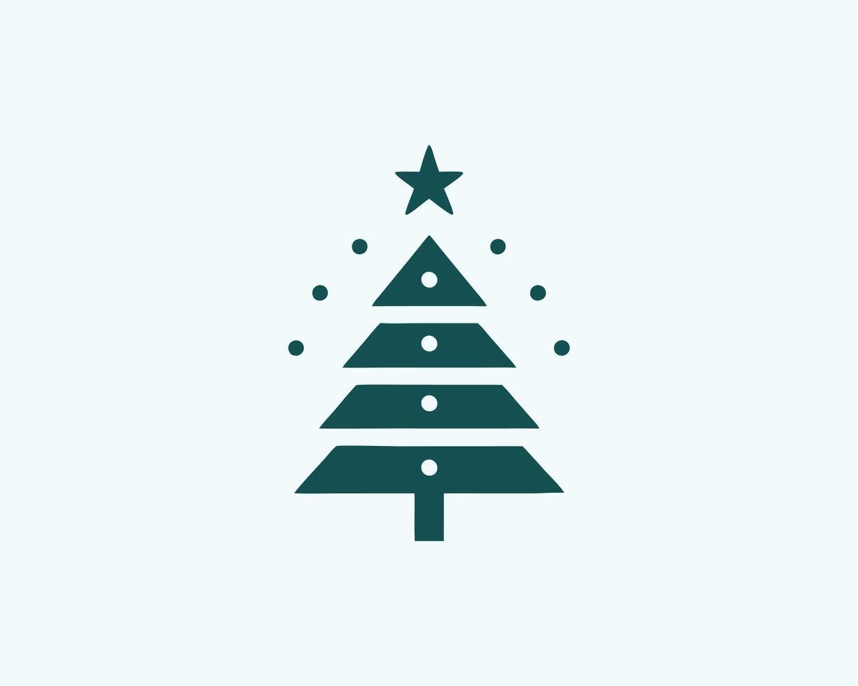 Christmas tree icon on white background vector