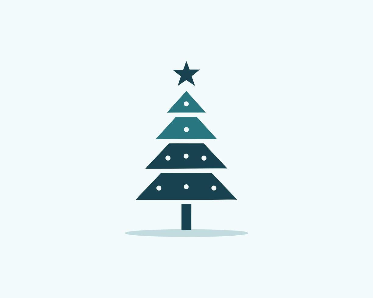 Christmas tree icon illustration vector