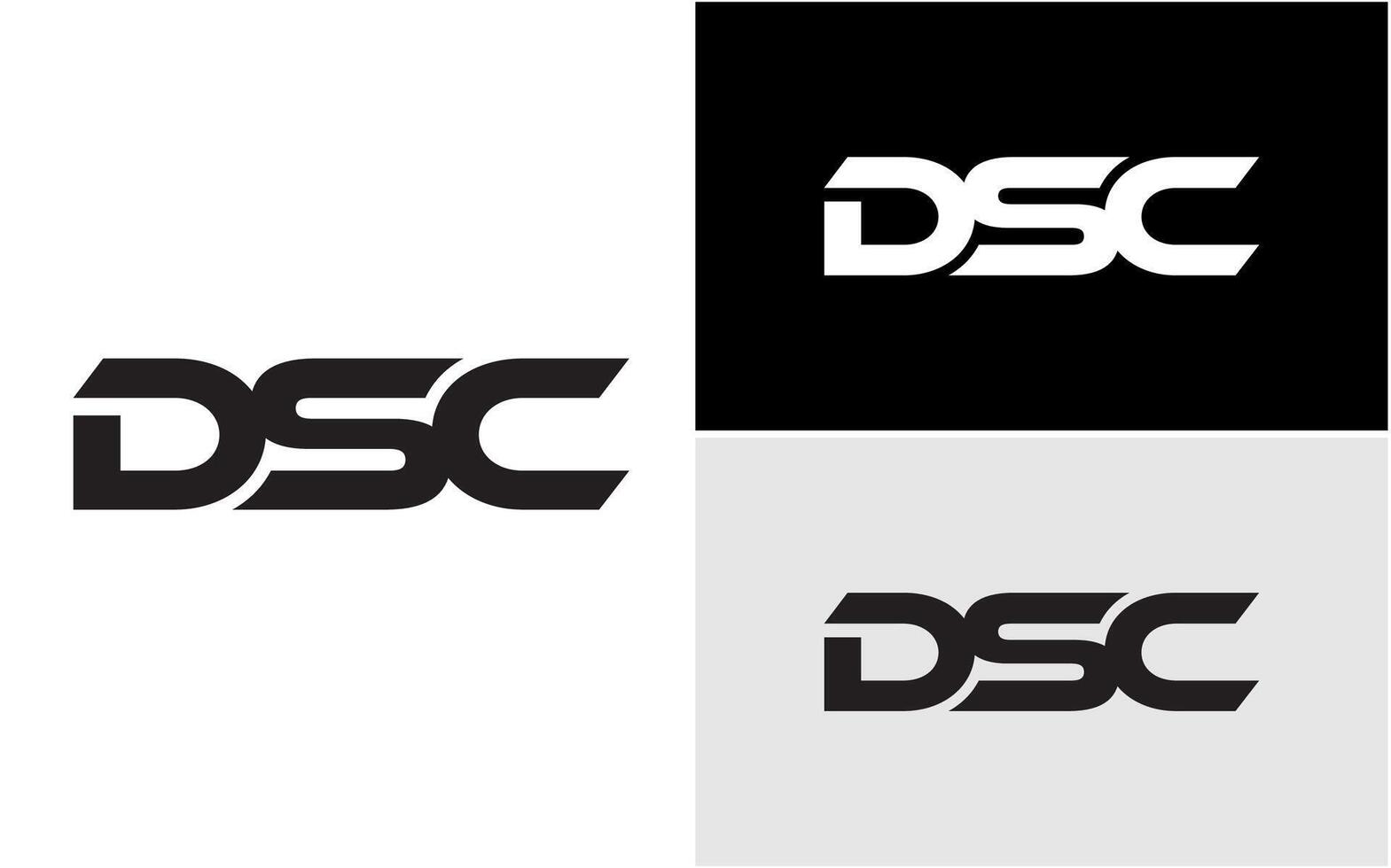 Initial DSC logo design template vector