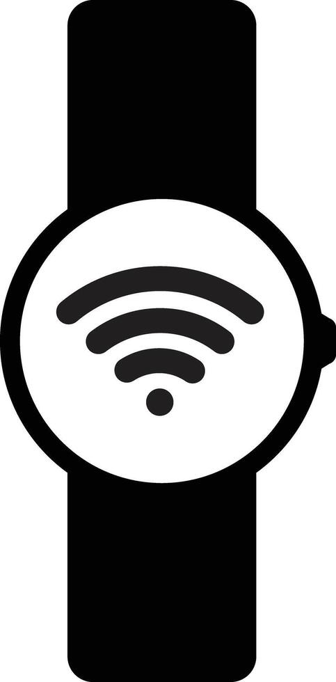 Watch with wifi icon isolated on white background . Smart watch wifi icon . illustration vector