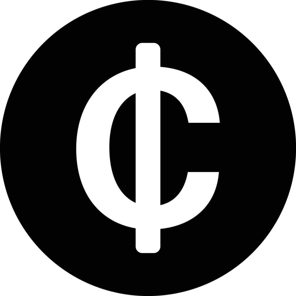 Cedi icon isolated on white background . Ghana cedi sign . Ghana currency symbol . vector