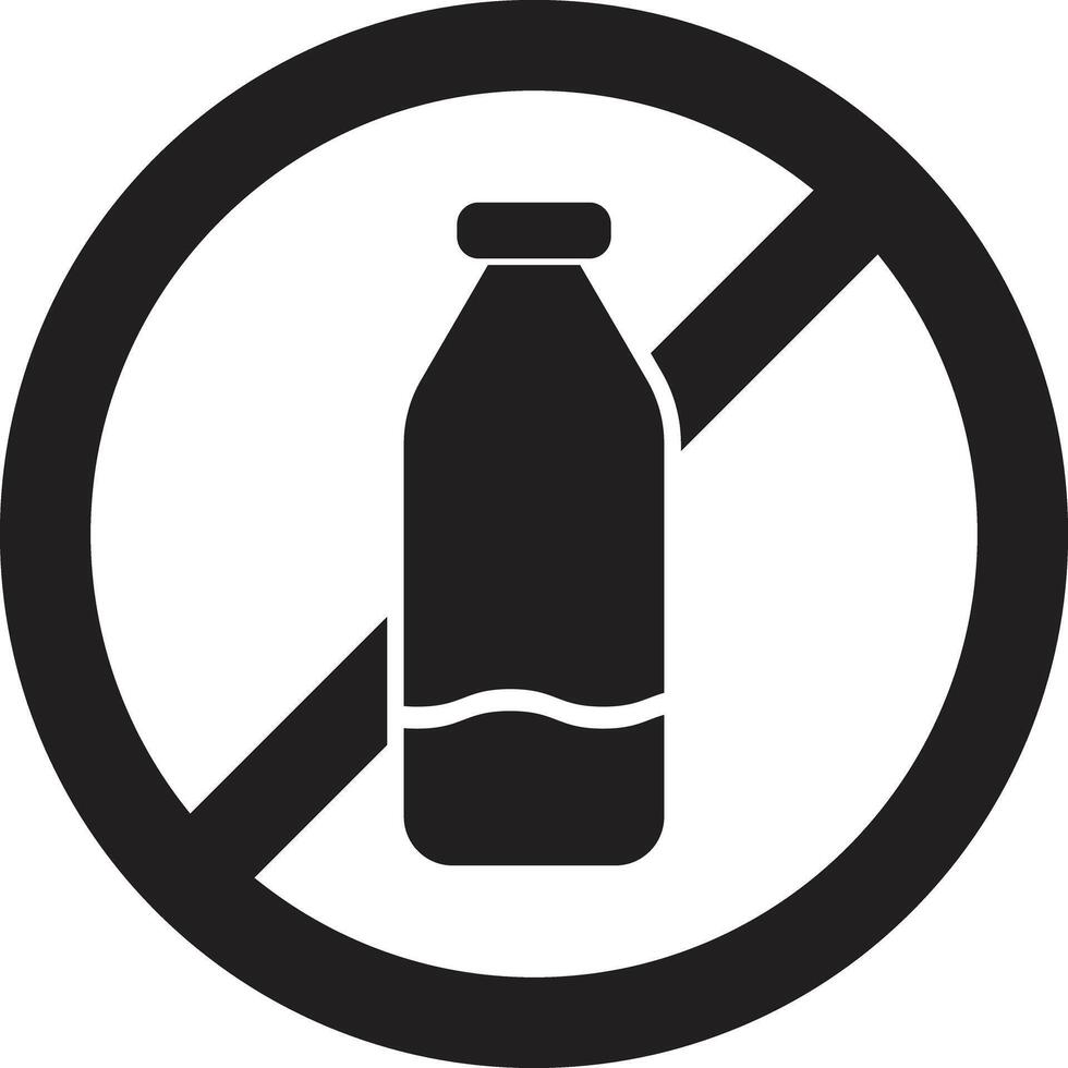Lactose free icon . No lactose sign . No dairy icon . illustration vector
