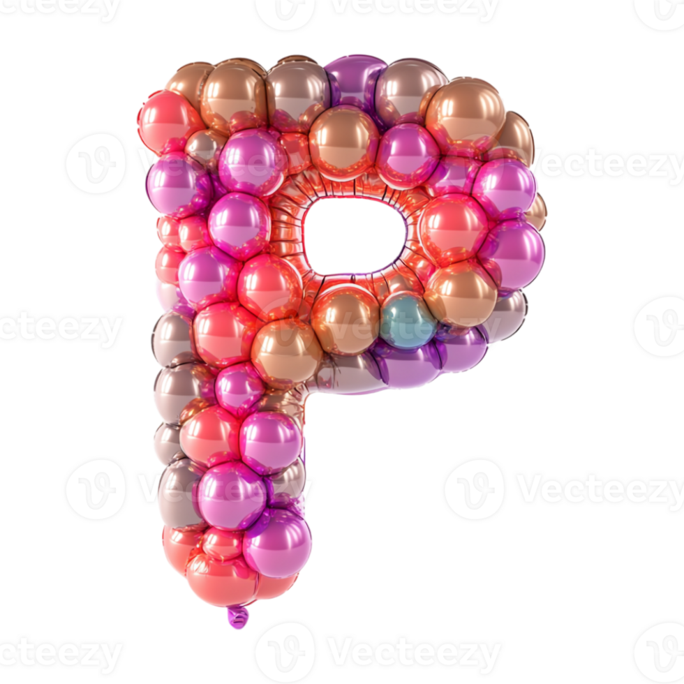A balloon shaped like the letter p png