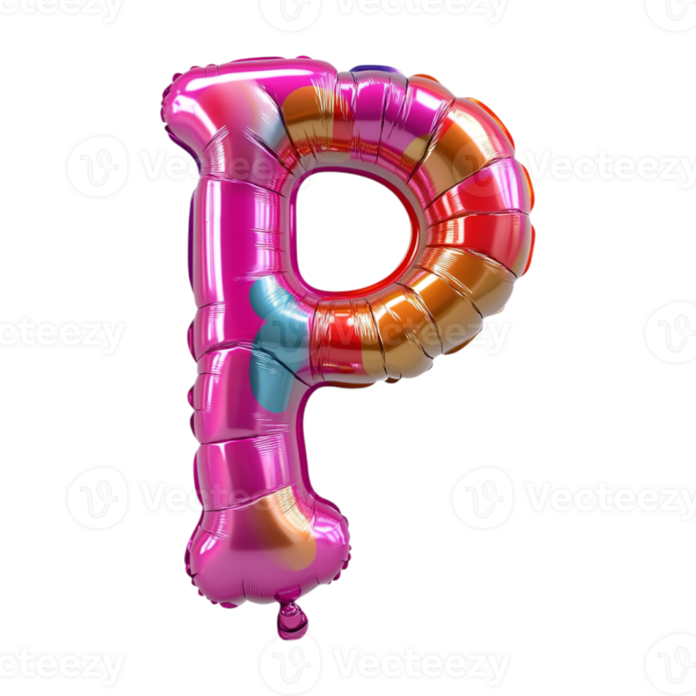 A balloon shaped like the letter p png