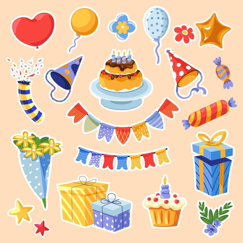 Birthday Gifts and Candies vector
