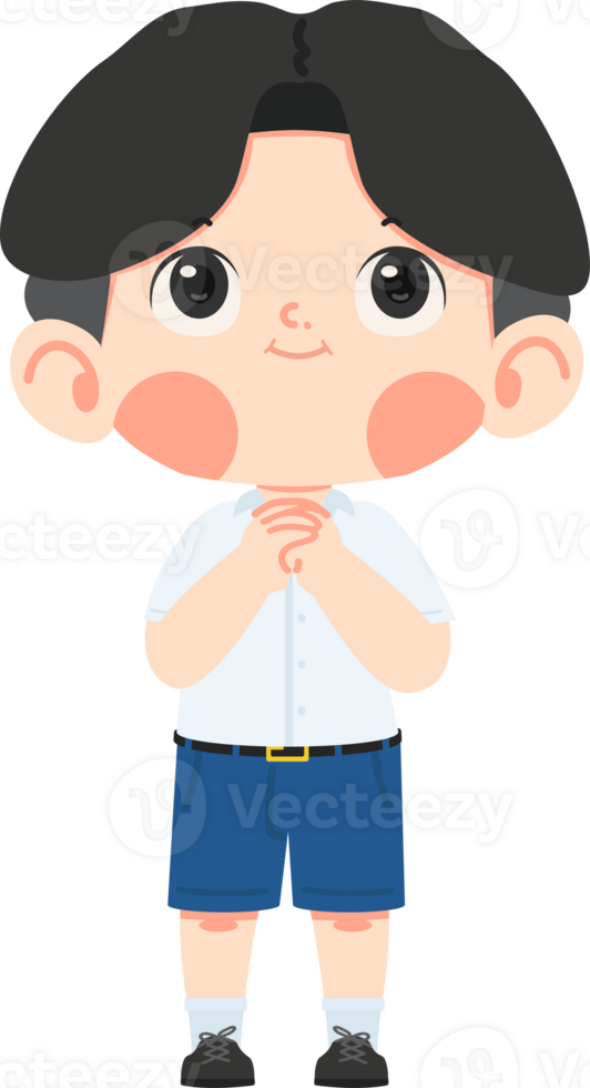 Little boy praying hope cartoon png