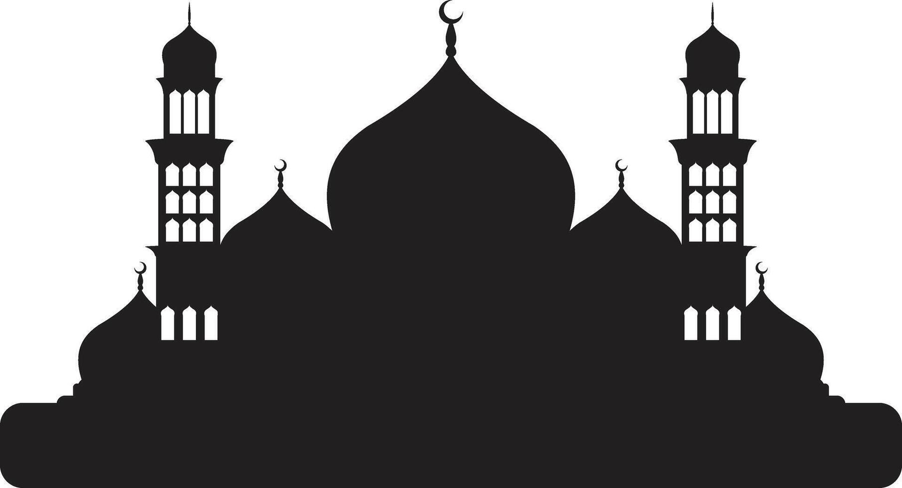 Silhouette of Islamic Mosque vector