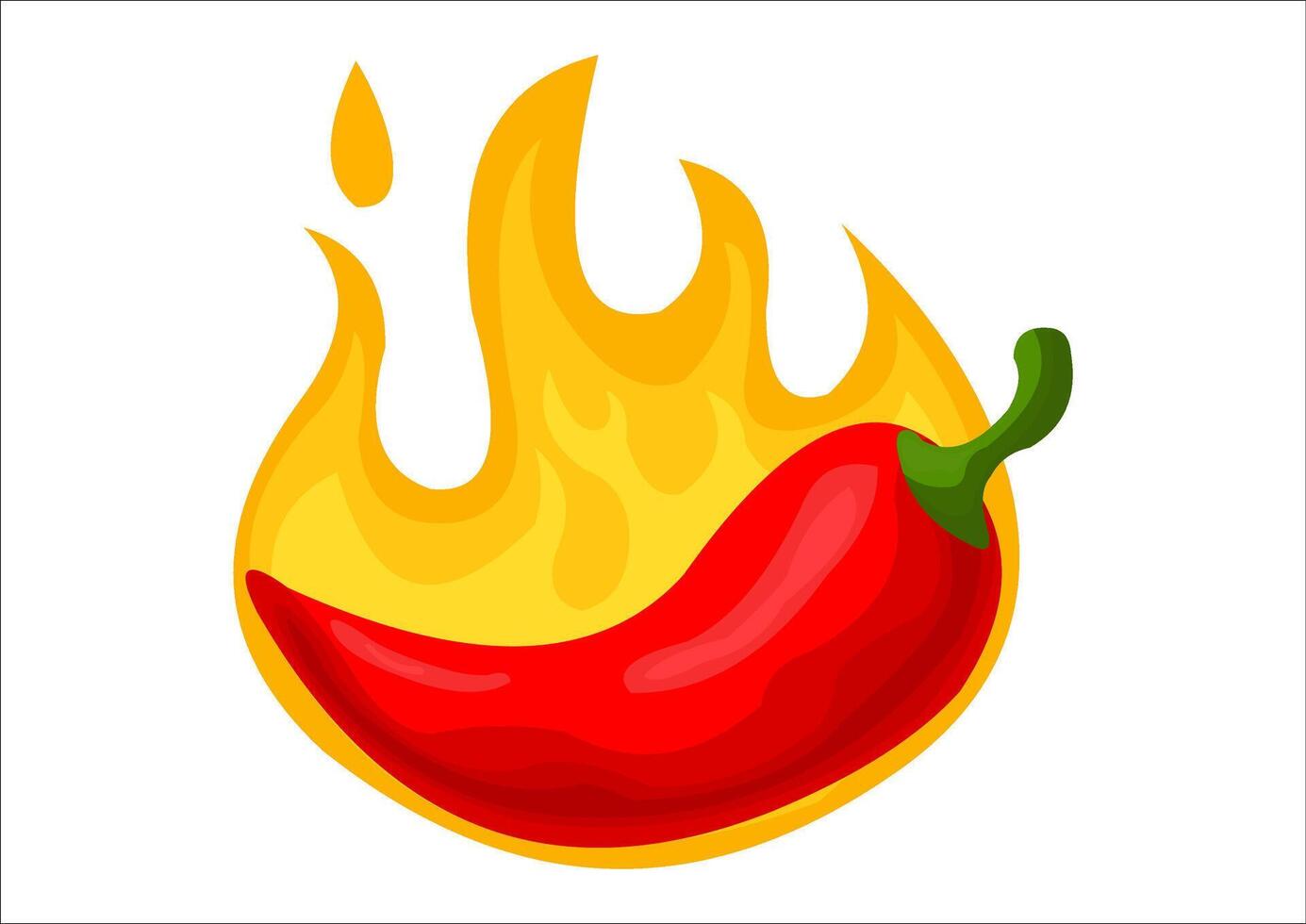 Illustration of a hot chili pepper. vector