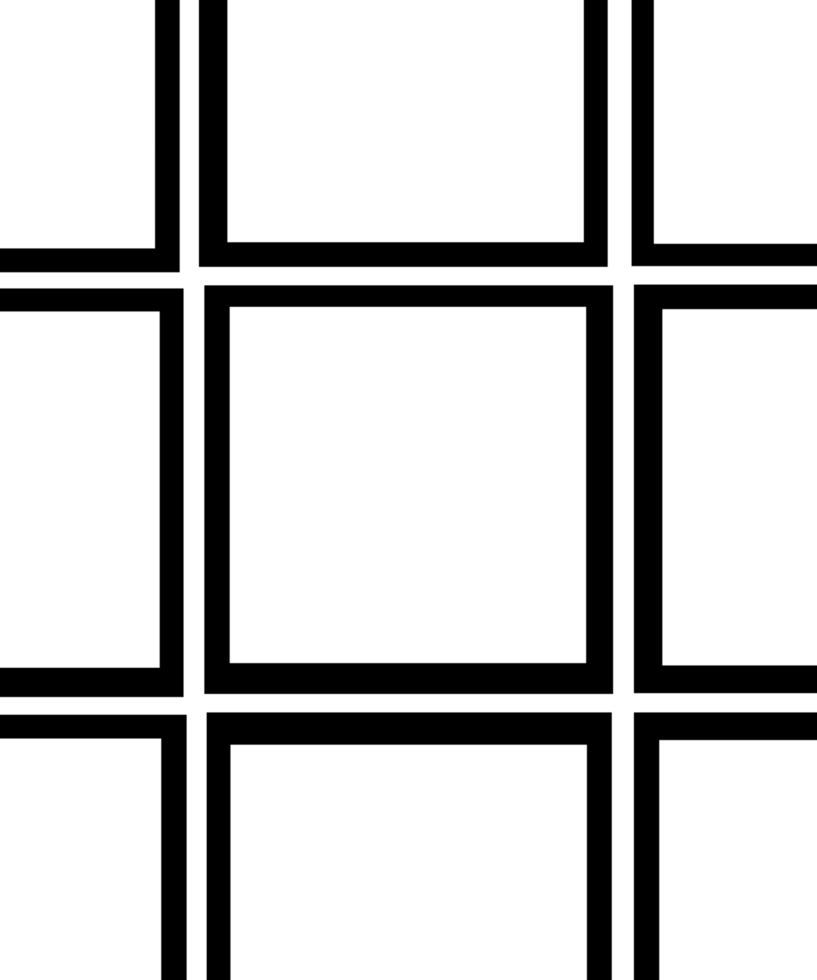 A black and white square with squares on it png