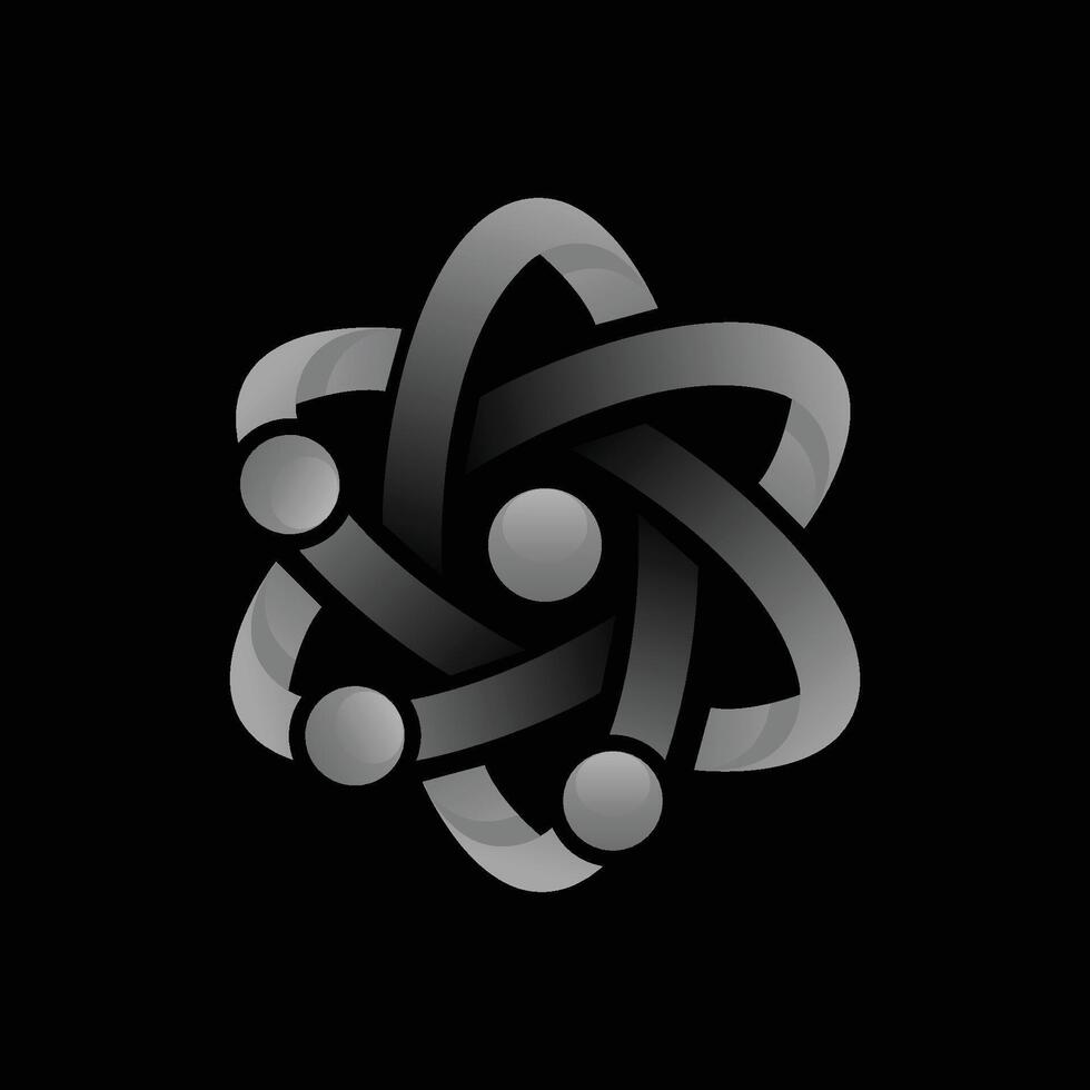 Simple gradient particle of atom vector