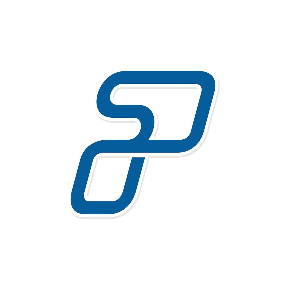 letter ps or sp logo design template vector