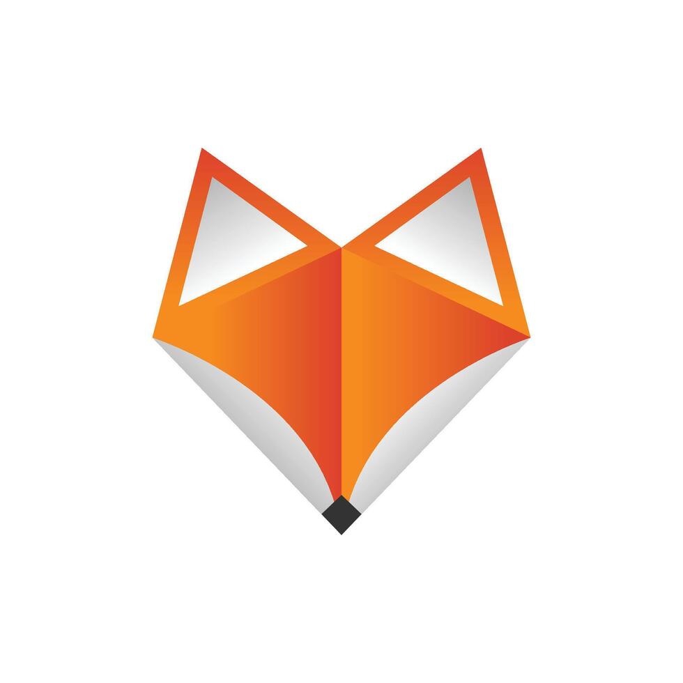 Creative Fox head logo design art vector