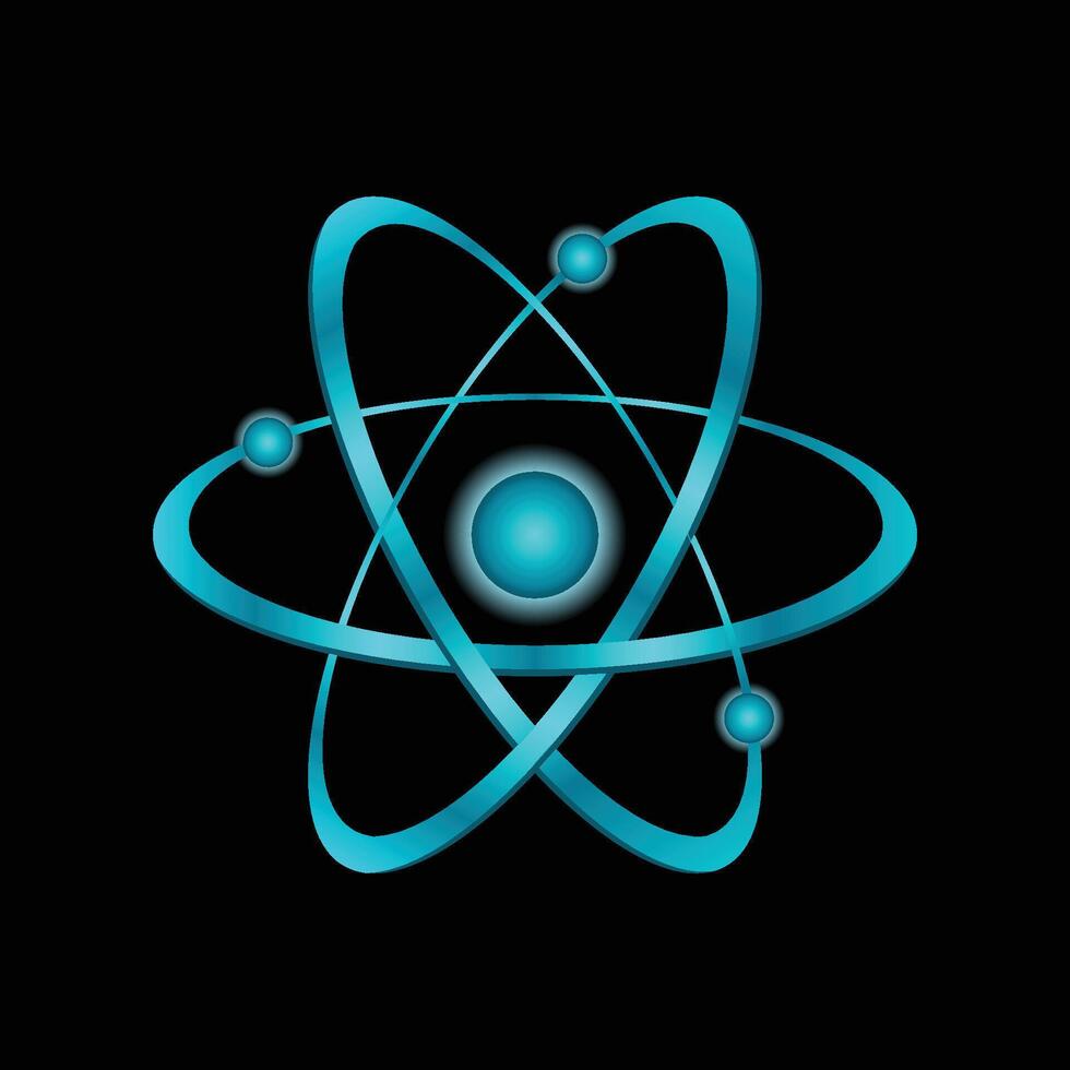 Particle of Atom structure science sign vector