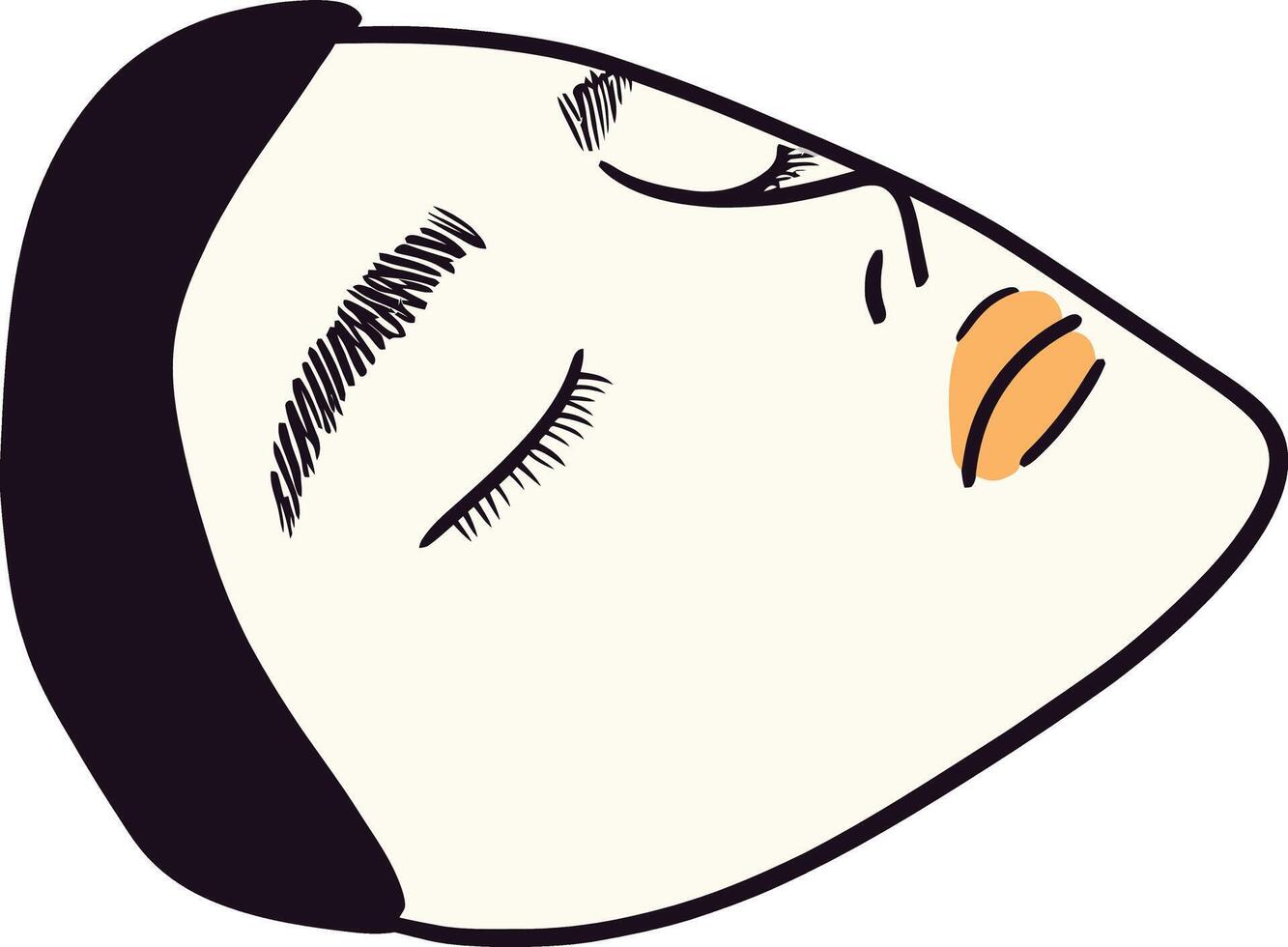 Minimalist Line Art Face Drawing Modern Simple Abstract Expression vector