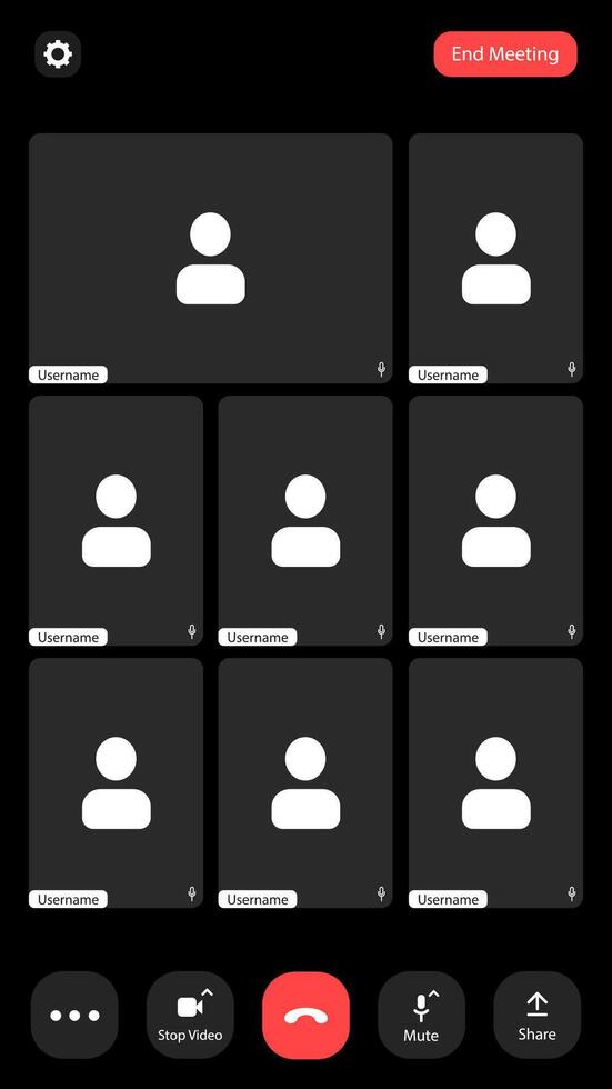 A black and white phone with several people on it vector