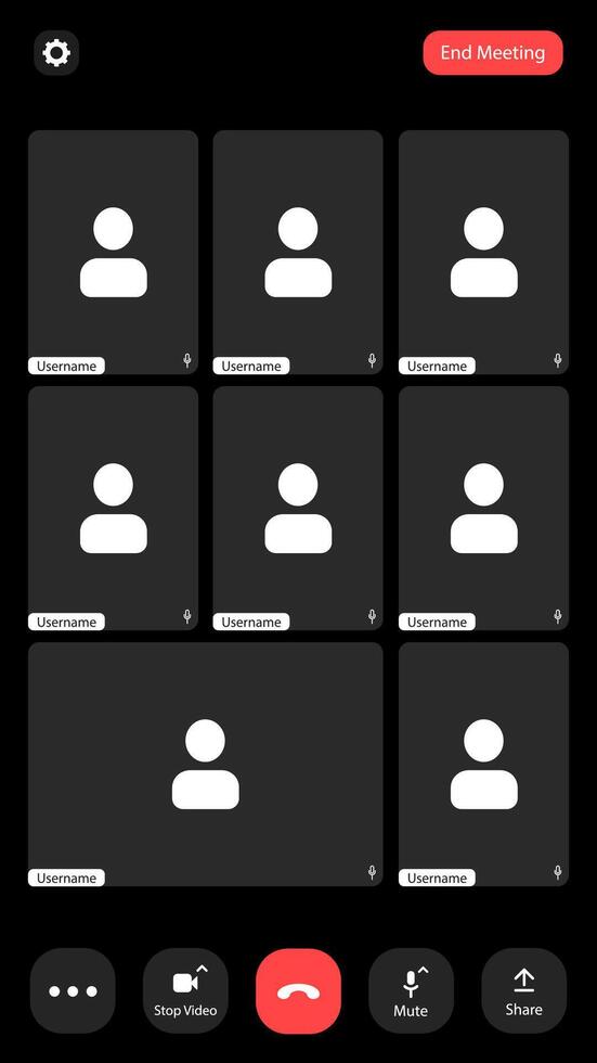 A black and white phone with several people on it vector