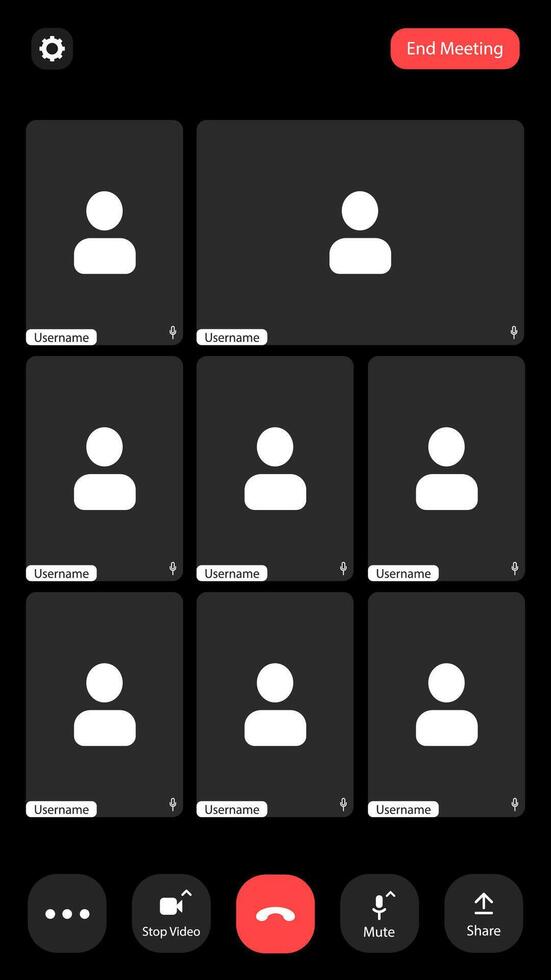 A black phone with several people on it vector