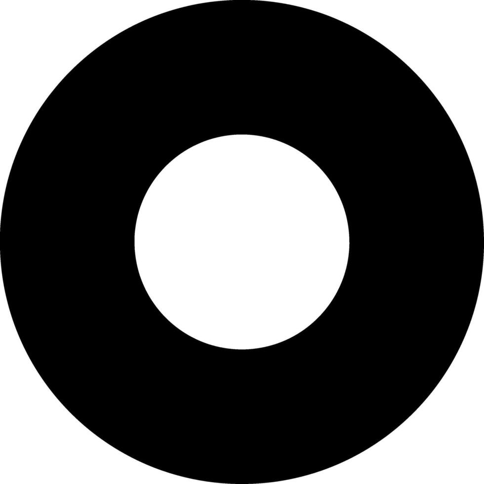 Minimalist Black and White Record Icon Logo. Perfect for Web and Graphic Design Projects vector
