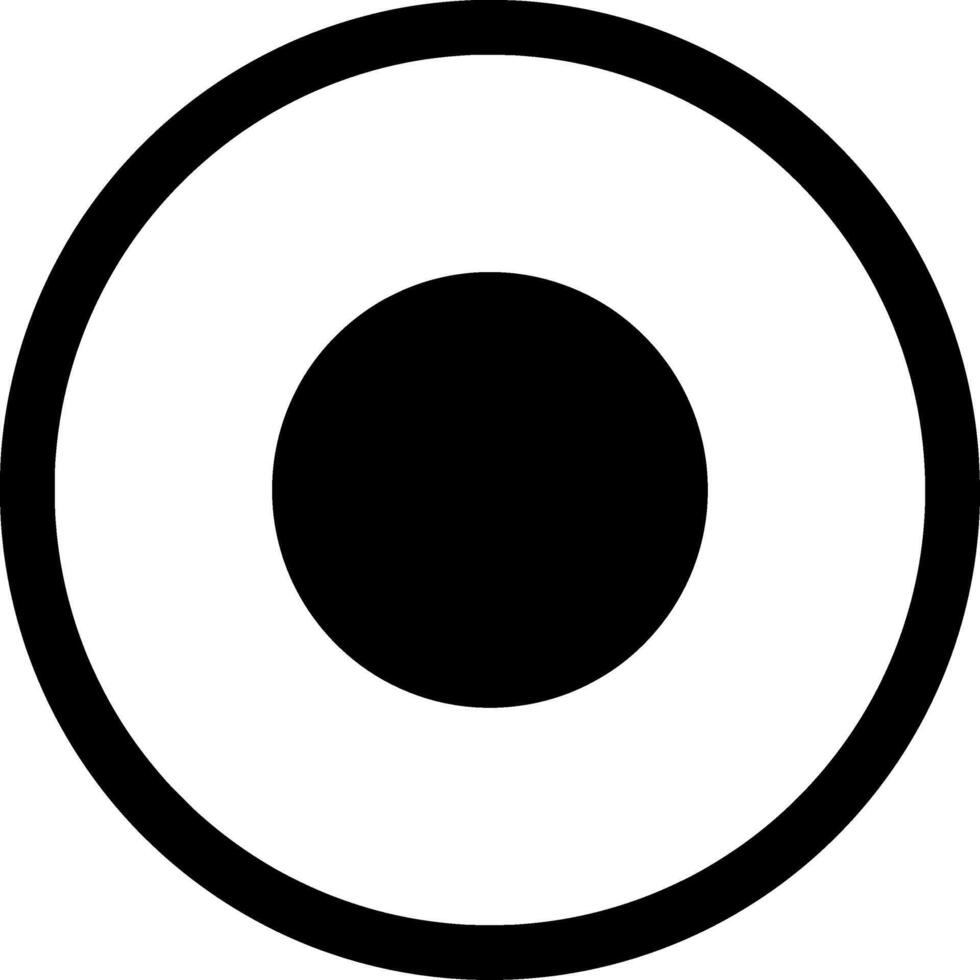 Simple Black and White Record Icon Logo. Ideal for Website Interfaces, Digital Applications, and Adding a Clean, Modern Touch to Creative Design Projects vector