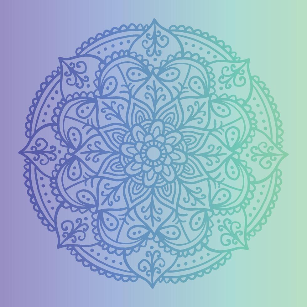 Vibrant Mandala Pattern for Digital Art and Printing vector