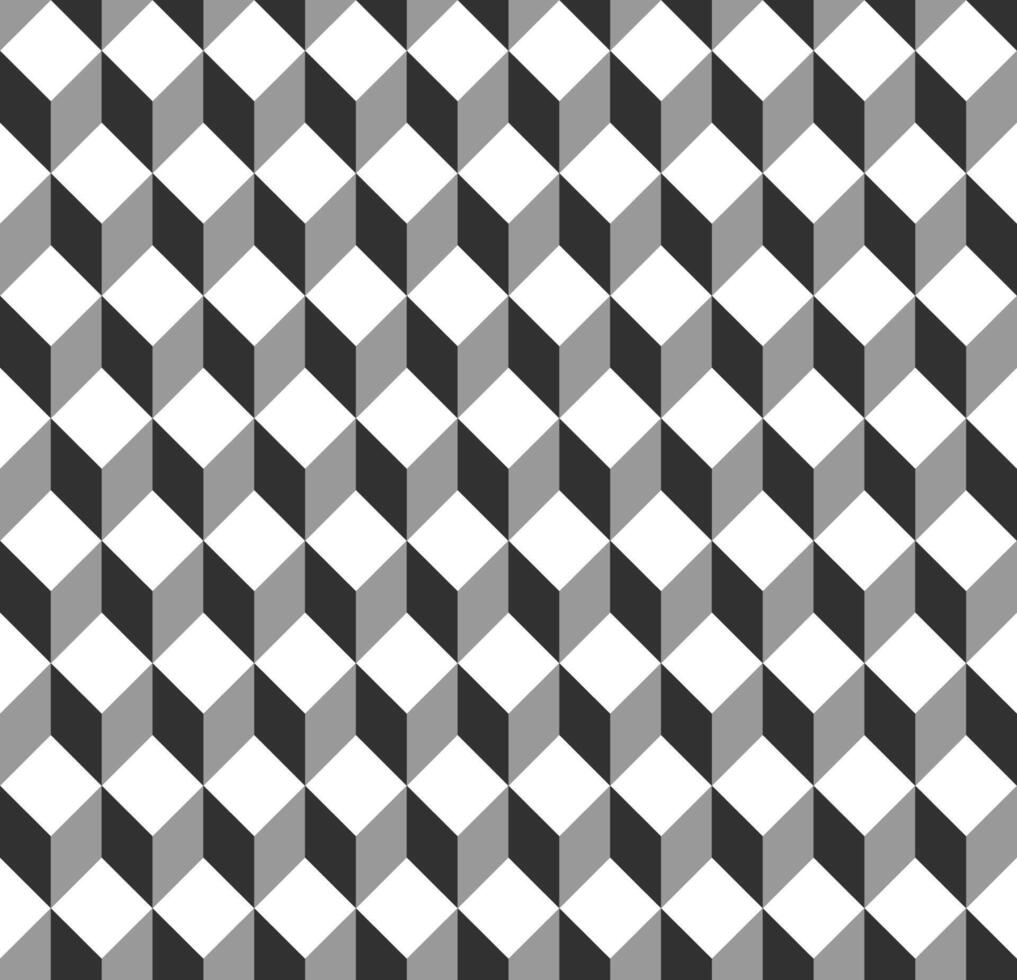 abstract cubes isometric seamless pattern with shadows vector