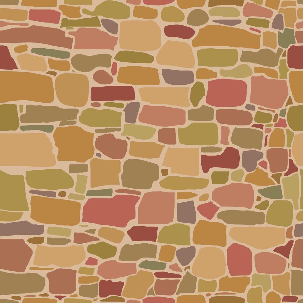 rustic stone wall seamless pattern background vector