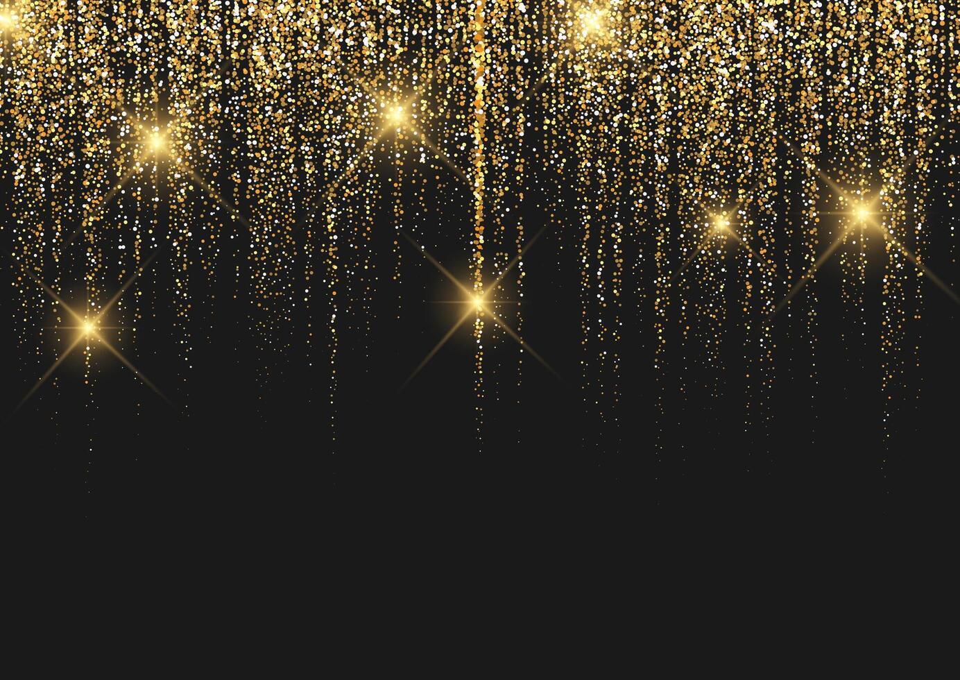 Celebration background with gold glitter sparkling design vector