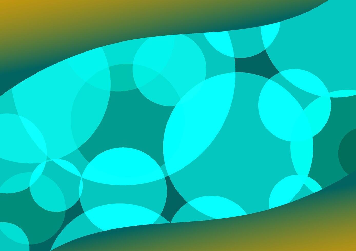 Abstract background with a green circle and wave transparency circle. vector