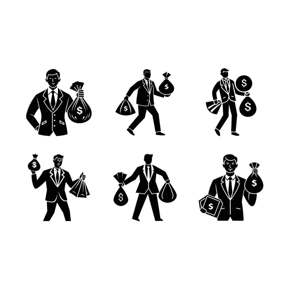 Side Hustles for Extra Income , and Linocut Silhouette Design vector