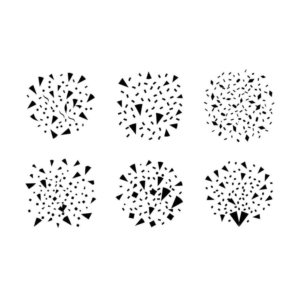 Confetti Linocut Silhouette Design vector