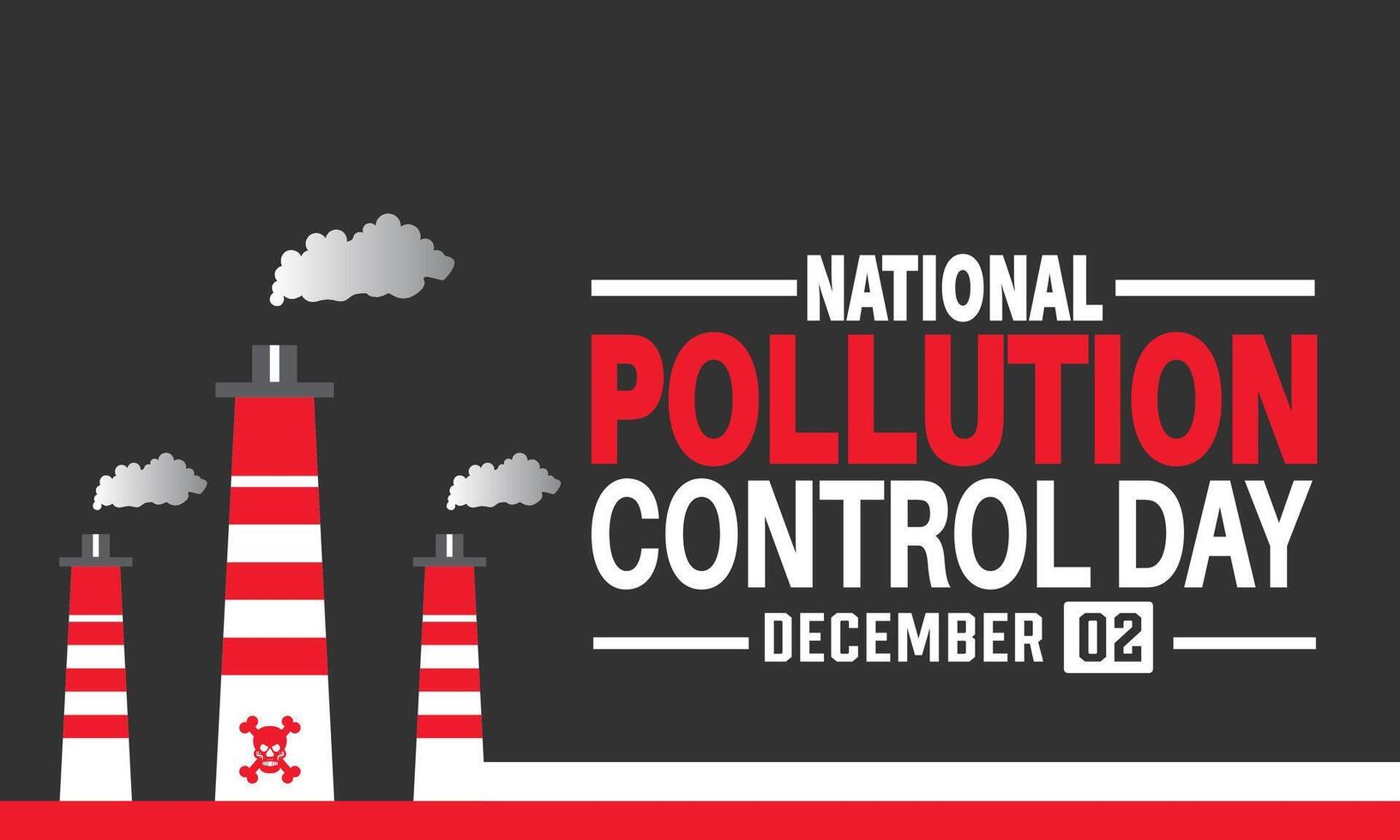 illustration on the theme of National Pollution control day observed each year during December.banner, Holiday, poster, card and vector