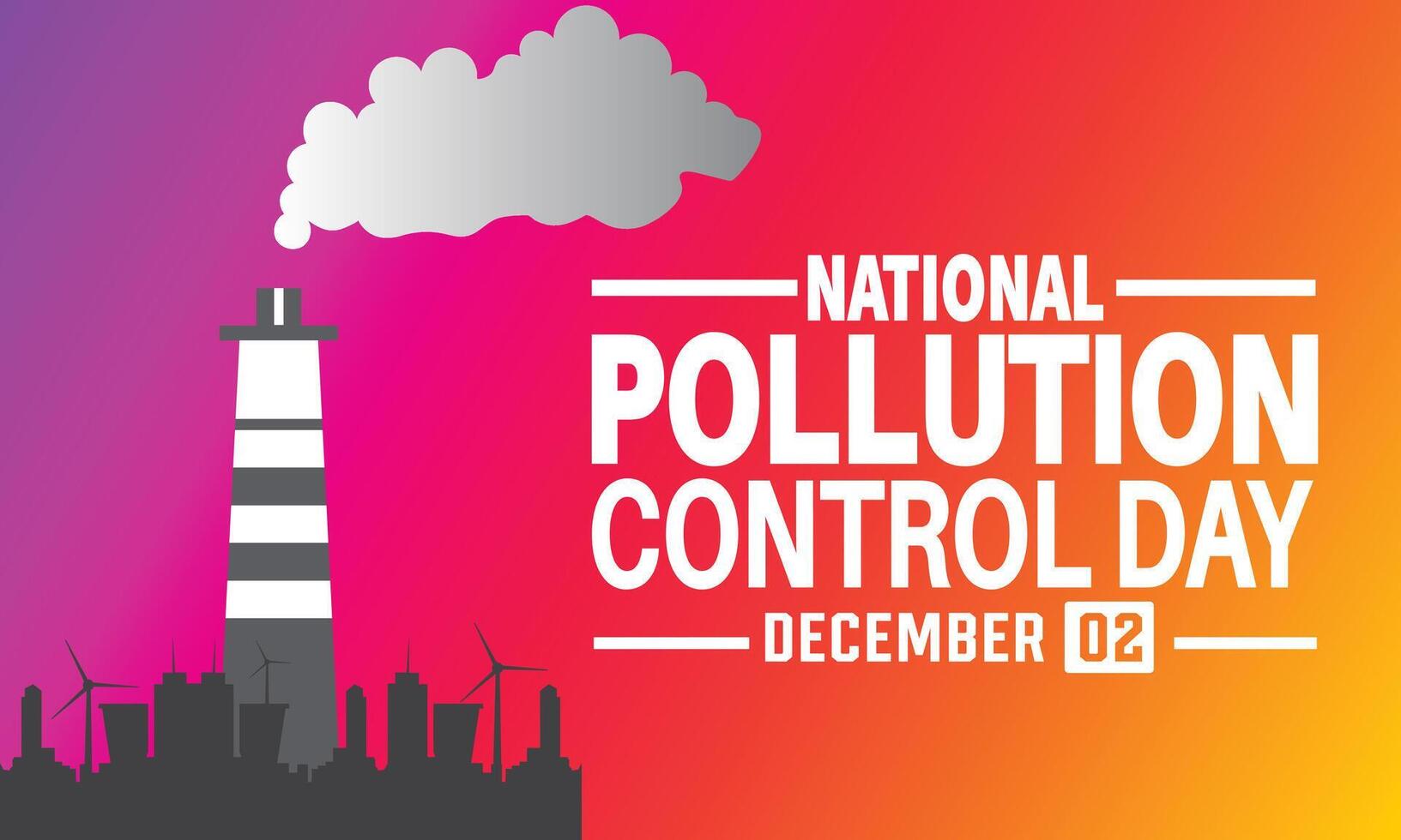 National Pollution control day is observed every year on December 2. Forest or Vehicle Problems in Template design. Banner, poster, card, background vector