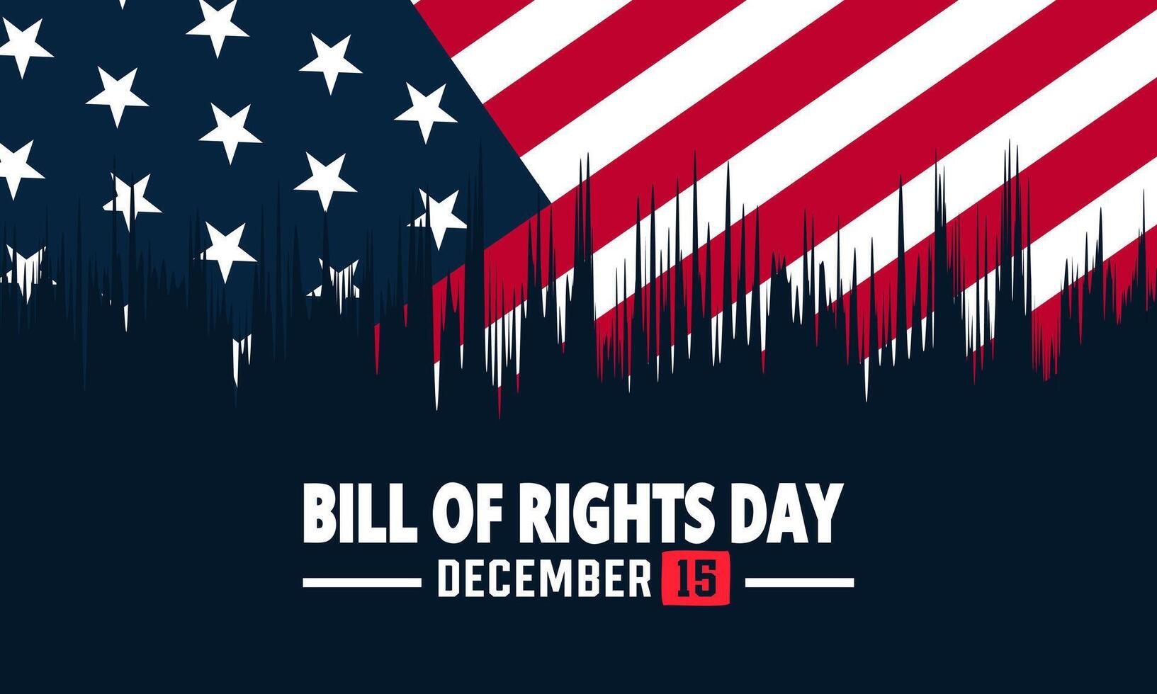 Happy Bill Of Rights Day December 15 Background illustration vector