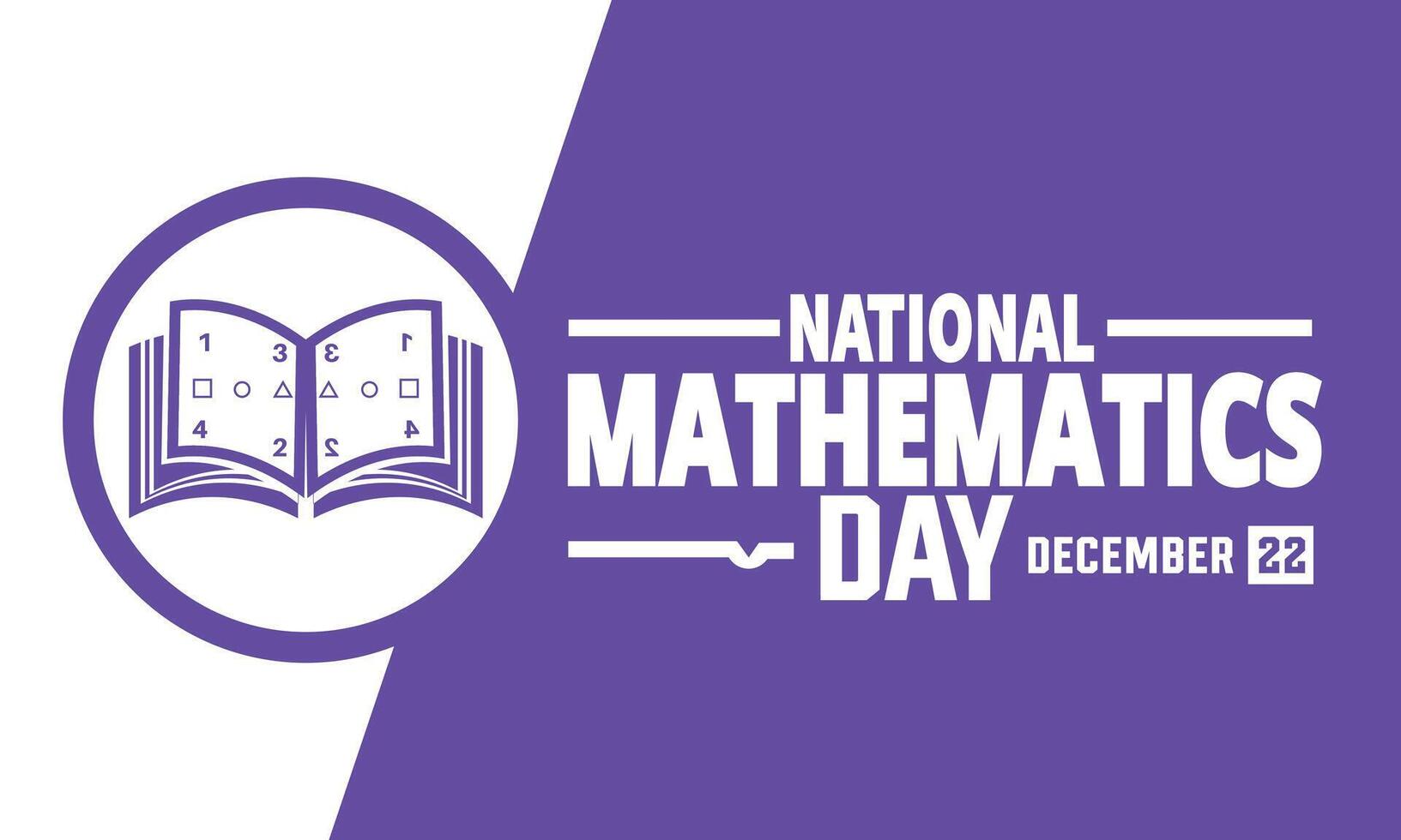 December is National Mathematics day Template design for banner,poster,card,social media post vector