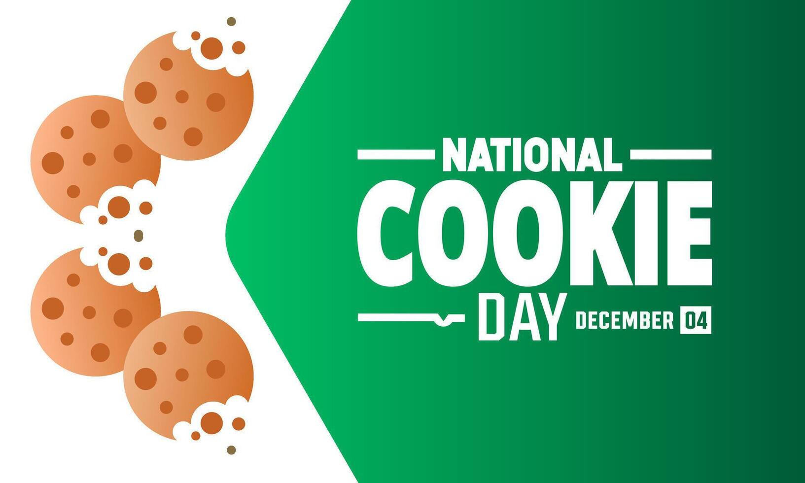 National Cookie Day. December 4. Holiday concept. Template for background, banner, card, poster with text inscription vector
