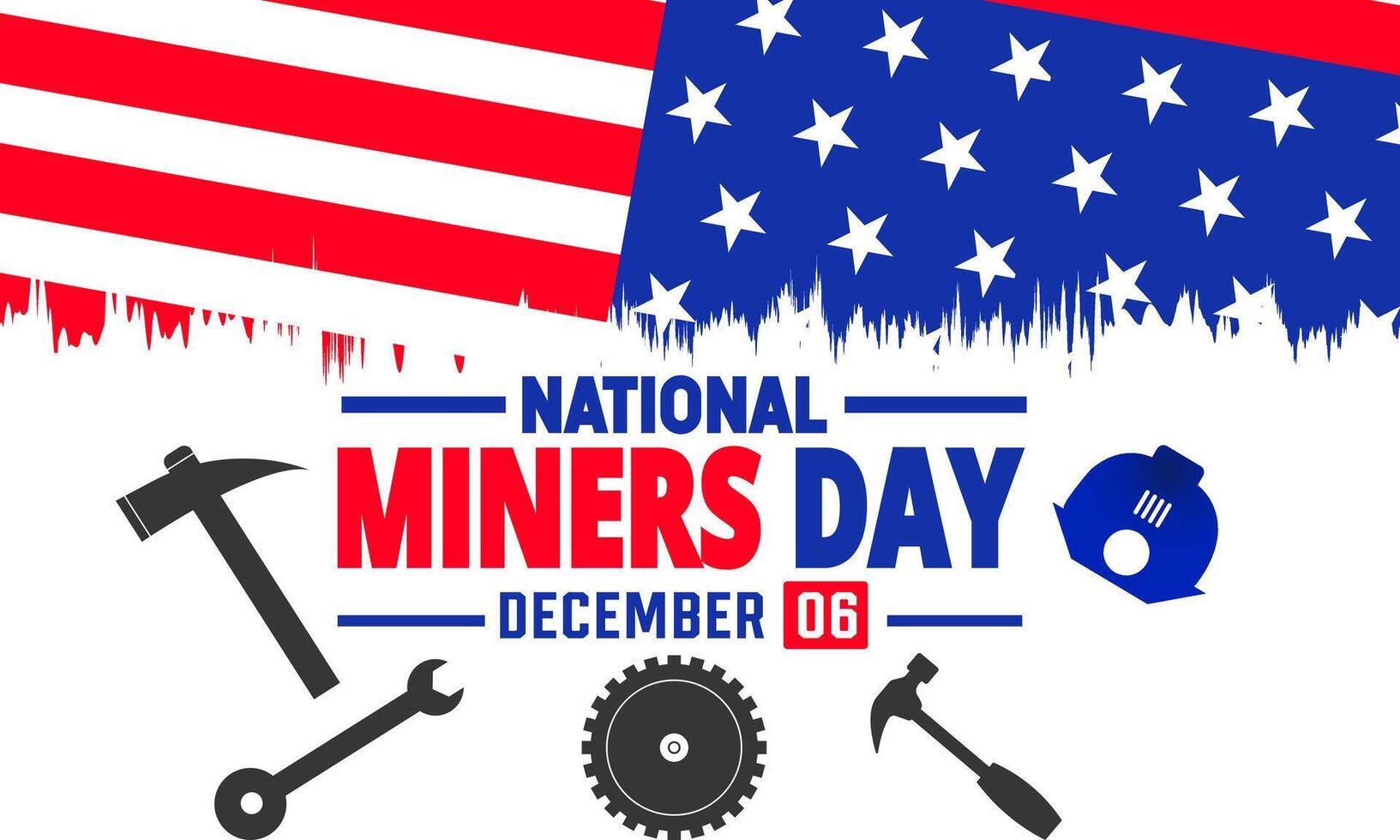 National Miners Day. December 6. Eps 10. vector