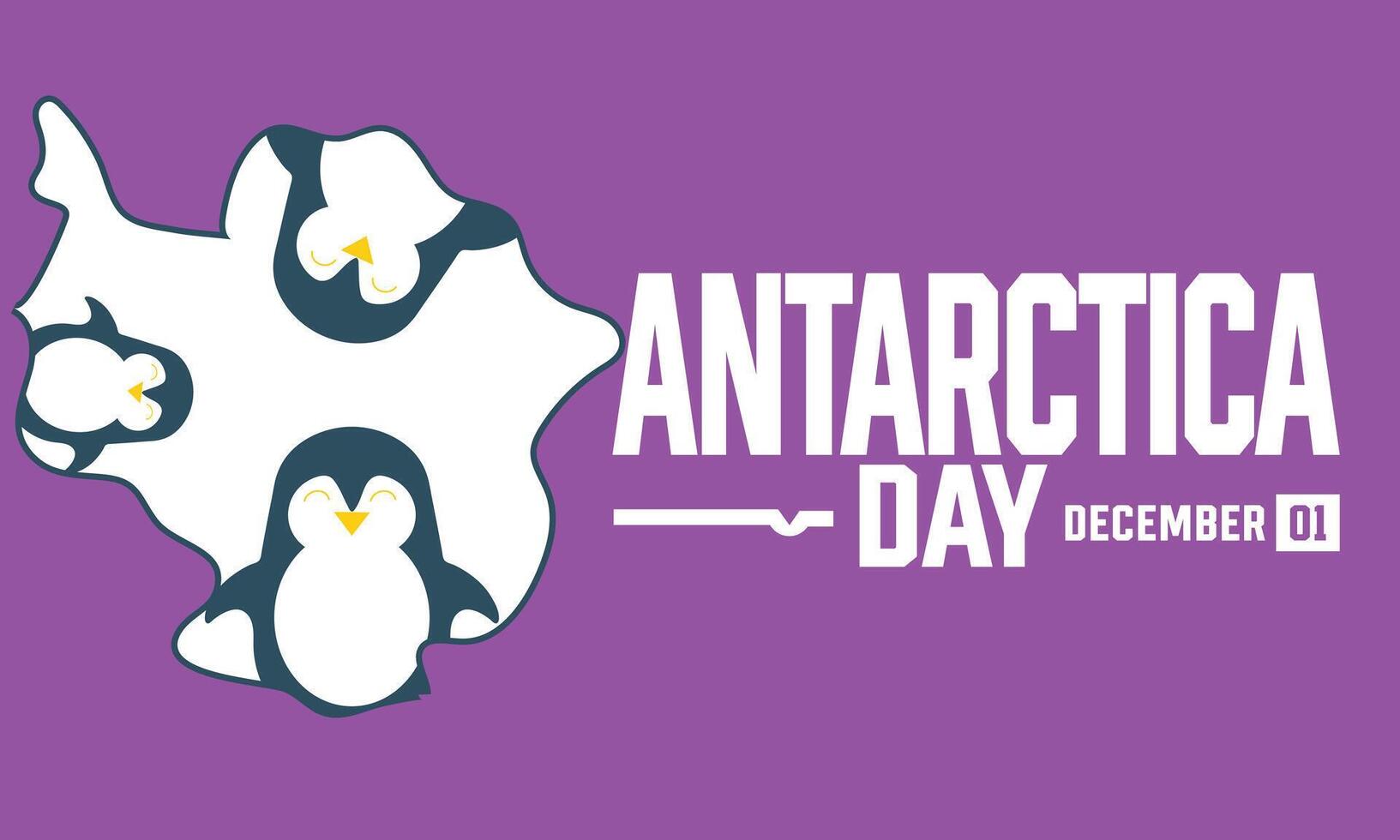 Antarctica day observe every year in December vector