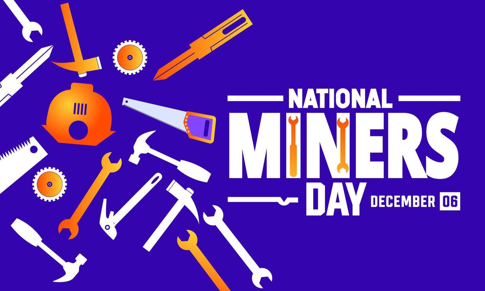 illustration for miners day in December vector