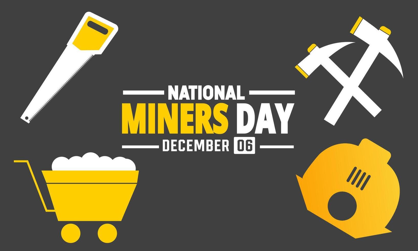 graphic of National Miners Day ideal for National Miners Day celebration. vector