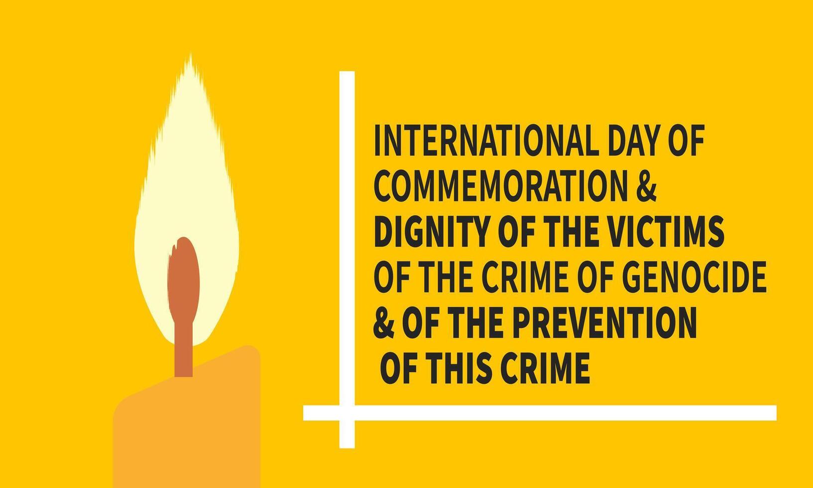 December is international day of commemoration and dignity of the victims of the crime. Holiday concept. Template for , background, Greeting Card, Poster design with text inscription, vector