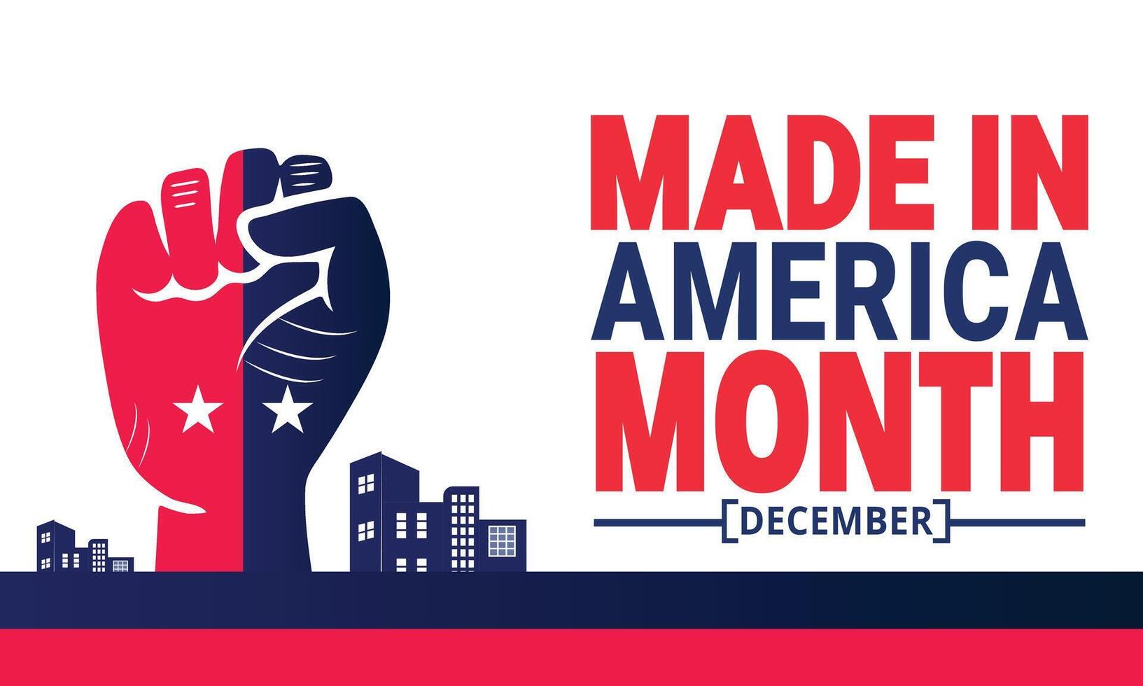 Made in USA Button with American Flag concept background vector